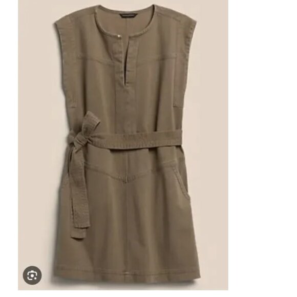 Banana Republic Split-Neck Mini Dress - Picture 2 of 6